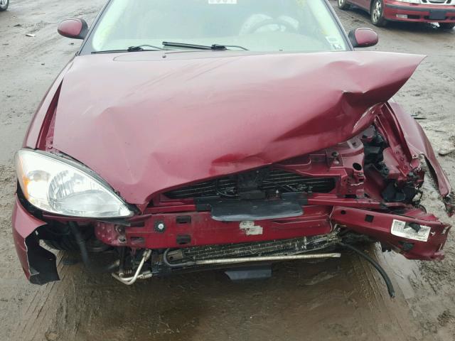 1FAFP56U06A231275 - 2006 FORD TAURUS SEL RED photo 7