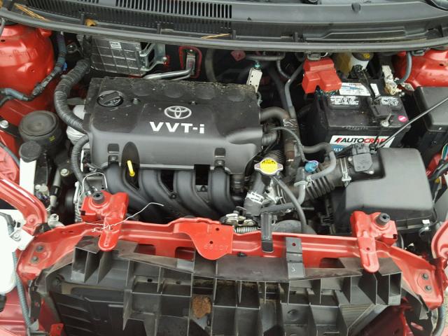 JTDBT923X71178952 - 2007 TOYOTA YARIS RED photo 7