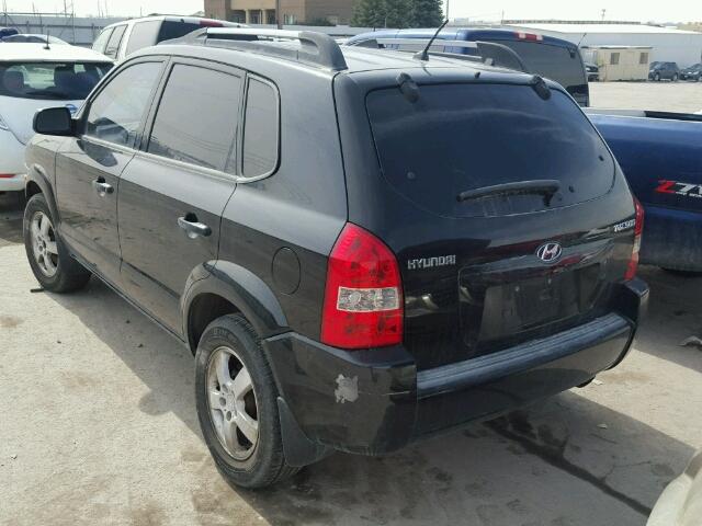 KM8JM12B17U522406 - 2007 HYUNDAI TUCSON GLS BLACK photo 3