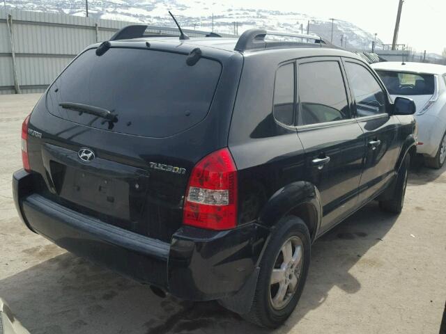 KM8JM12B17U522406 - 2007 HYUNDAI TUCSON GLS BLACK photo 4