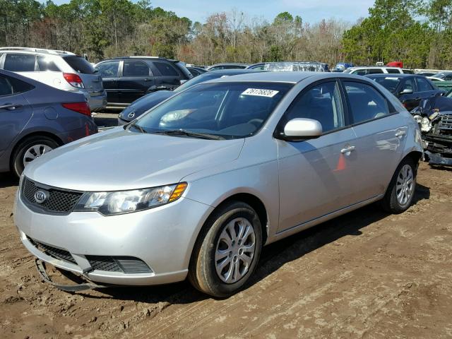 KNAFT4A20A5115305 - 2010 KIA FORTE LX SILVER photo 2