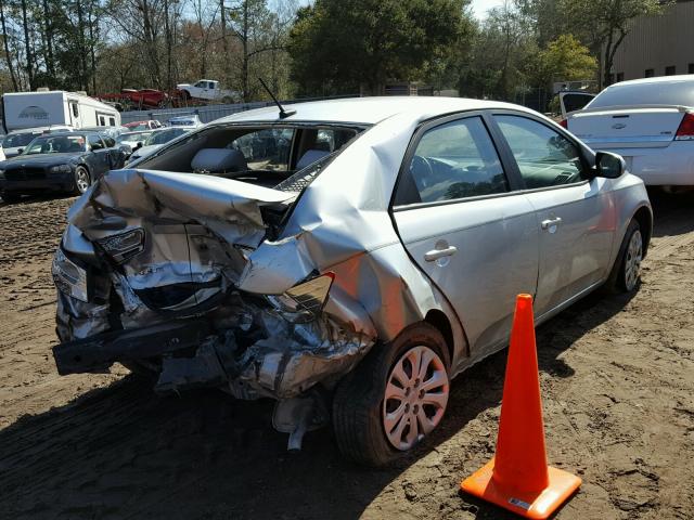 KNAFT4A20A5115305 - 2010 KIA FORTE LX SILVER photo 4