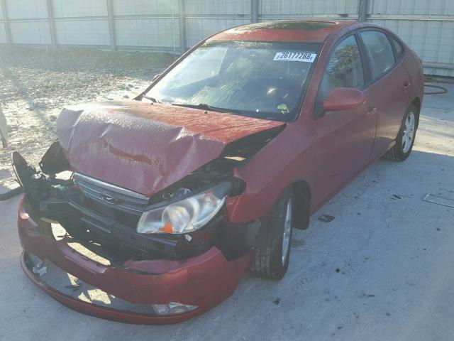 KMHDU46D88U494311 - 2008 HYUNDAI ELANTRA GL RED photo 2