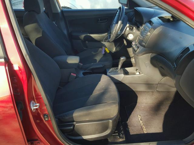 KMHDU46D88U494311 - 2008 HYUNDAI ELANTRA GL RED photo 5