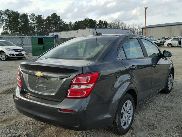 1G1JB5SH4H4161270 - 2017 CHEVROLET SONIC LS GRAY photo 4