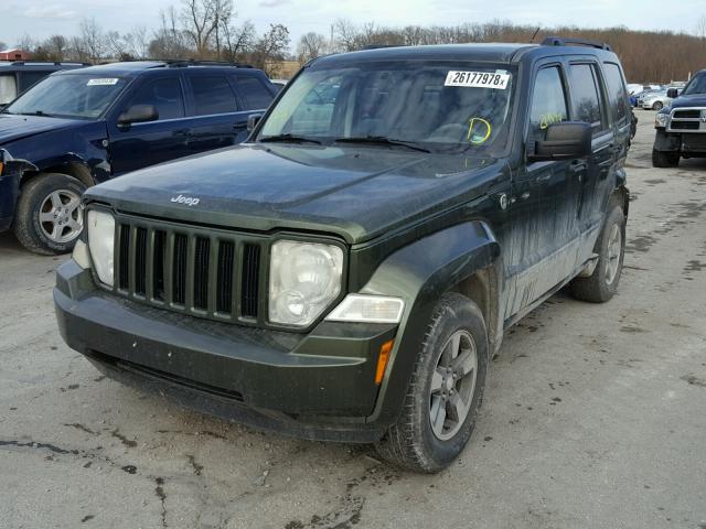 1J8GN28K28W234580 - 2008 JEEP LIBERTY SP GREEN photo 2