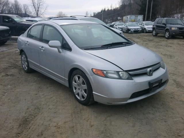 1HGFA15577L031242 - 2007 HONDA CIVIC LX SILVER photo 1