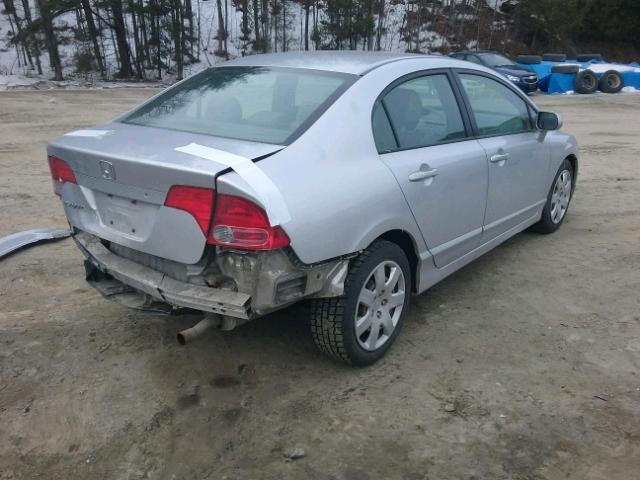 1HGFA15577L031242 - 2007 HONDA CIVIC LX SILVER photo 4