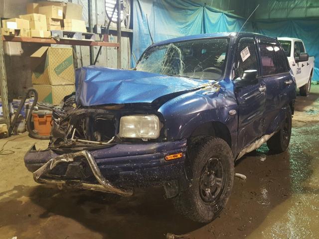 2CNBE13C716900095 - 2001 CHEVROLET TRACKER BLUE photo 2