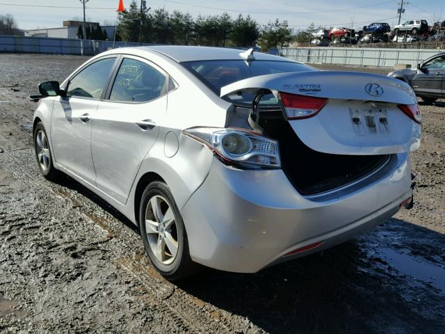 KMHDH4AEXBU138390 - 2011 HYUNDAI ELANTRA GL SILVER photo 3