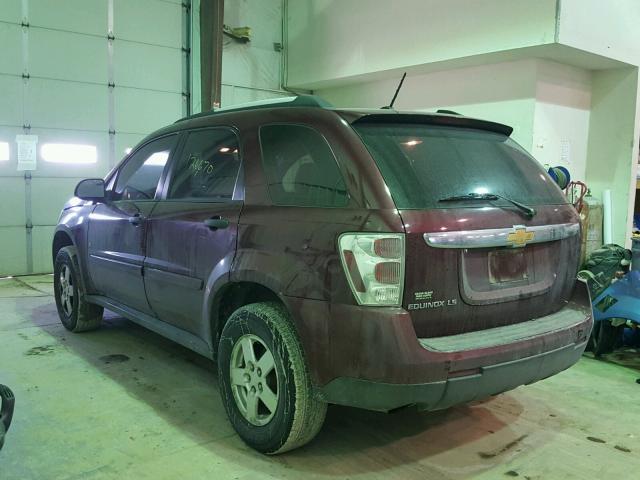 2CNDL23F776014396 - 2007 CHEVROLET EQUINOX LS BURGUNDY photo 3