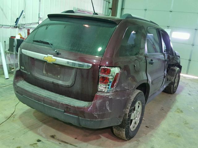 2CNDL23F776014396 - 2007 CHEVROLET EQUINOX LS BURGUNDY photo 4