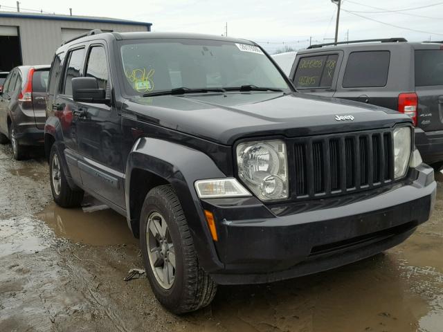 1J8GN28K48W105367 - 2008 JEEP LIBERTY SP BLACK photo 1