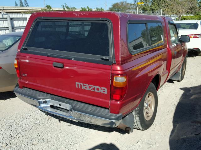 4F4YR12D31TM21247 - 2001 MAZDA B2300 RED photo 4