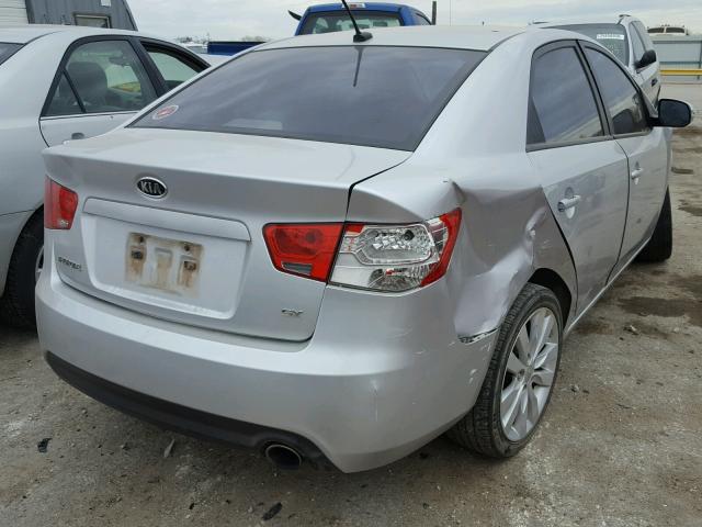 KNAFW4A3XA5051810 - 2010 KIA FORTE SX SILVER photo 4