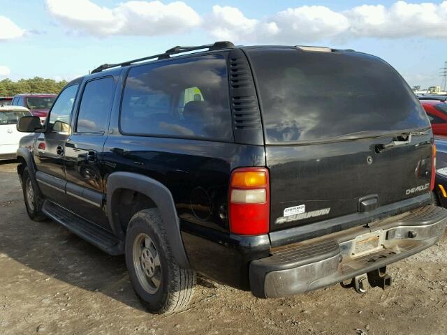 3GNEC16Z82G346733 - 2002 CHEVROLET SUBURBAN C BLACK photo 3