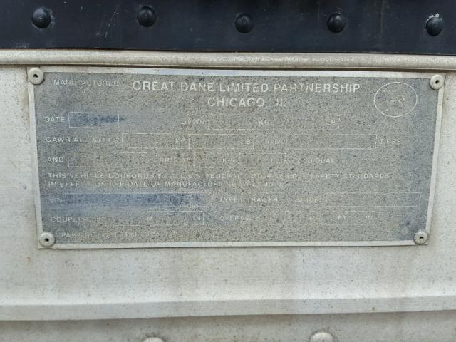 1GRAA96243B038201 - 2003 GREAT DANE TRAILER 53 TRAILER BLACK photo 10