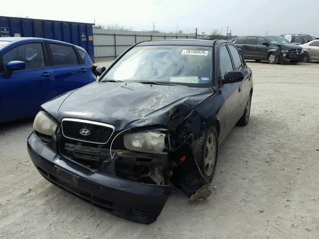 KMHDN45DX1U216854 - 2001 HYUNDAI ELANTRA GL BLACK photo 2