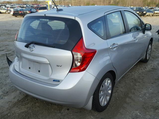 3N1CE2CPXEL418825 - 2014 NISSAN VERSA NOTE SILVER photo 4