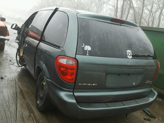 1C4GJ45372B574706 - 2002 CHRYSLER VOYAGER LX BLUE photo 3