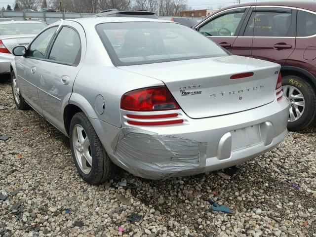 1B3EL46X25N675059 - 2005 DODGE STRATUS SX SILVER photo 3