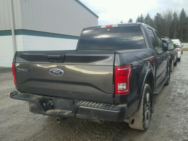 1FTEW1EG2FFC49731 - 2015 FORD F150 SUPER GRAY photo 4