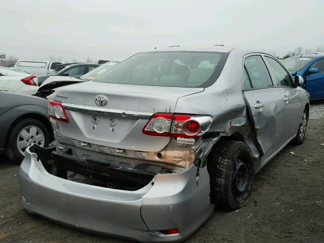 2T1BU4EE1BC551748 - 2011 TOYOTA COROLLA BA SILVER photo 4