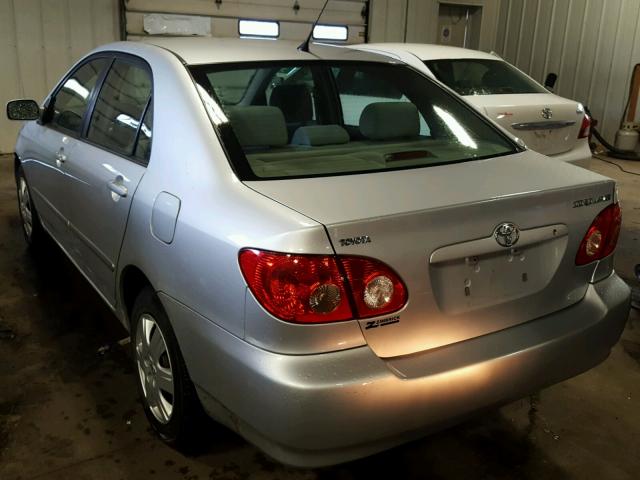 1NXBR30E87Z921926 - 2007 TOYOTA COROLLA CE SILVER photo 3