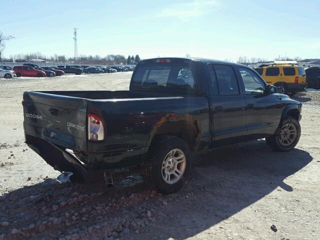 1D7HL38K34S747383 - 2004 DODGE DAKOTA QUA BLACK photo 4