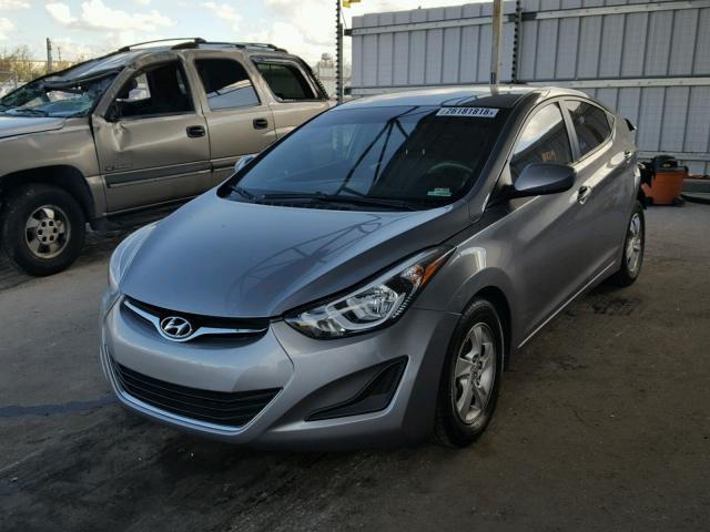 KMHDH4AE1EU169905 - 2014 HYUNDAI ELANTRA SE GRAY photo 2