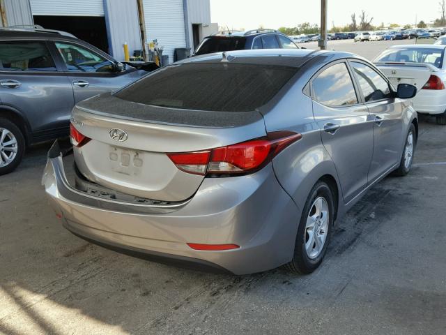 KMHDH4AE1EU169905 - 2014 HYUNDAI ELANTRA SE GRAY photo 4