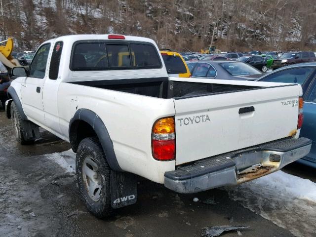 5TEWM72N32Z074855 - 2002 TOYOTA TACOMA XTR WHITE photo 3