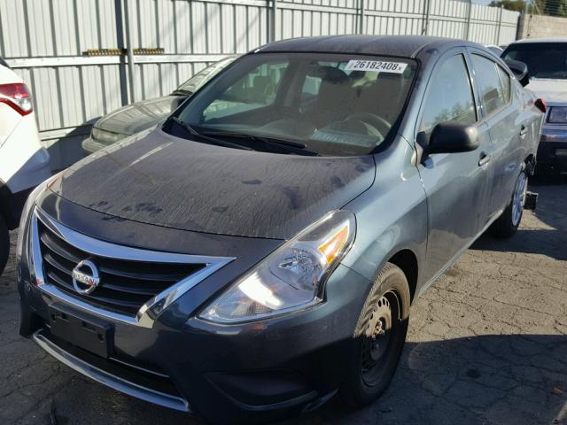 3N1CN7AP1FL831346 - 2015 NISSAN VERSA S GREEN photo 2