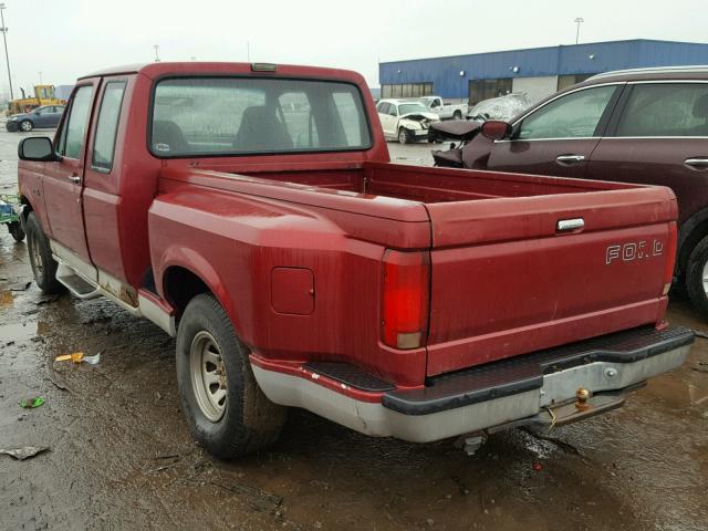 1FTEX15NXNKA54381 - 1992 FORD F150 RED photo 3