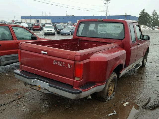 1FTEX15NXNKA54381 - 1992 FORD F150 RED photo 4