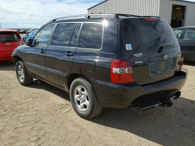 JTEGD21A840095849 - 2004 TOYOTA HIGHLANDER BLACK photo 3