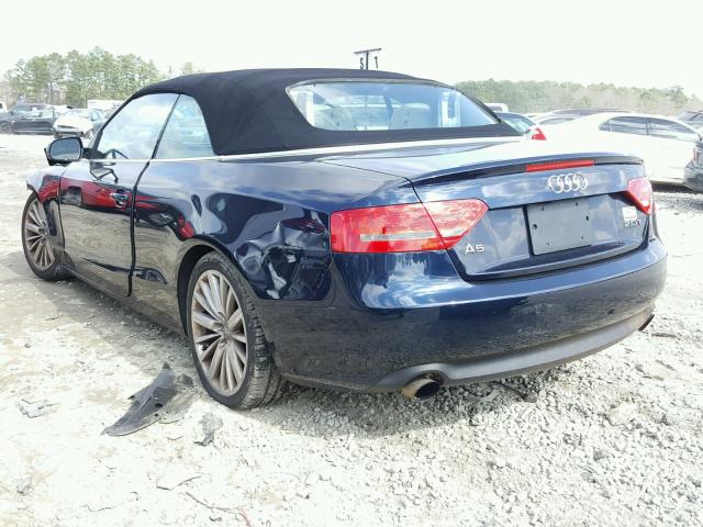 WAUJFAFH4AN016340 - 2010 AUDI A5 PREMIUM BLUE photo 3