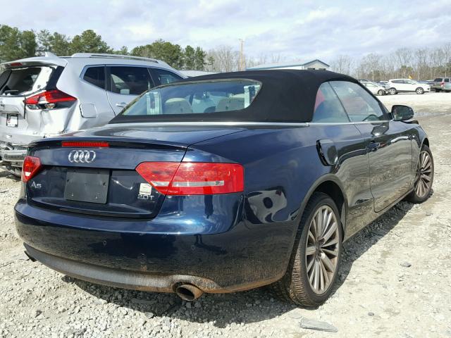 WAUJFAFH4AN016340 - 2010 AUDI A5 PREMIUM BLUE photo 4