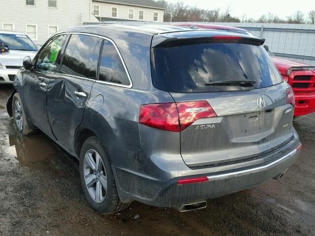 2HNYD2H30CH535776 - 2012 ACURA MDX TECHNO GRAY photo 3