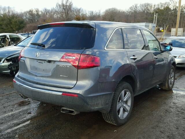 2HNYD2H30CH535776 - 2012 ACURA MDX TECHNO GRAY photo 4