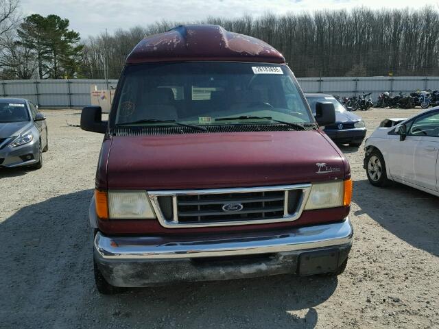 1FDRE14L53HB79480 - 2003 FORD ECONOLINE MAROON photo 9