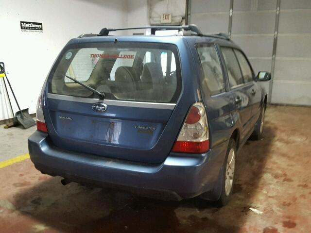 JF1SG63628H728624 - 2008 SUBARU FORESTER 2 BLUE photo 4