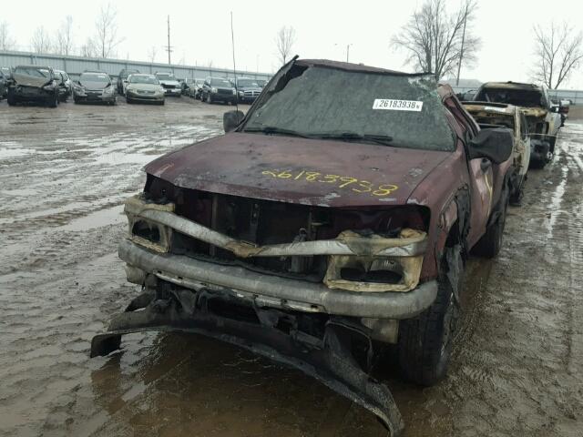 1GCDS146358167963 - 2005 CHEVROLET COLORADO MAROON photo 2