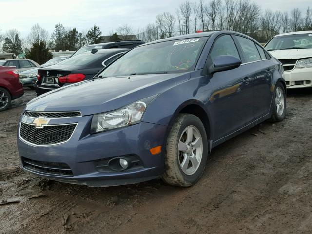 1G1PC5SB0E7313493 - 2014 CHEVROLET CRUZE LT BLUE photo 2