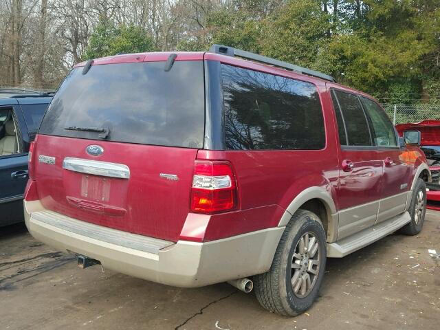 1FMFK17527LA15051 - 2007 FORD EXPEDITION MAROON photo 4