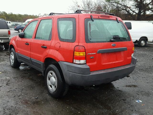 1FMYU02102KC76856 - 2002 FORD ESCAPE XLS RED photo 3