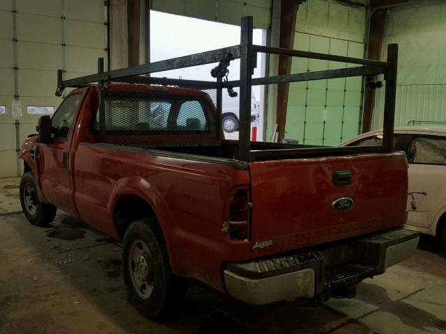 1FTNF20568ED33345 - 2008 FORD F250 SUPER RED photo 3