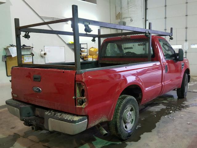 1FTNF20568ED33345 - 2008 FORD F250 SUPER RED photo 4