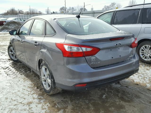 1FADP3F21EL417999 - 2014 FORD FOCUS SE GRAY photo 3