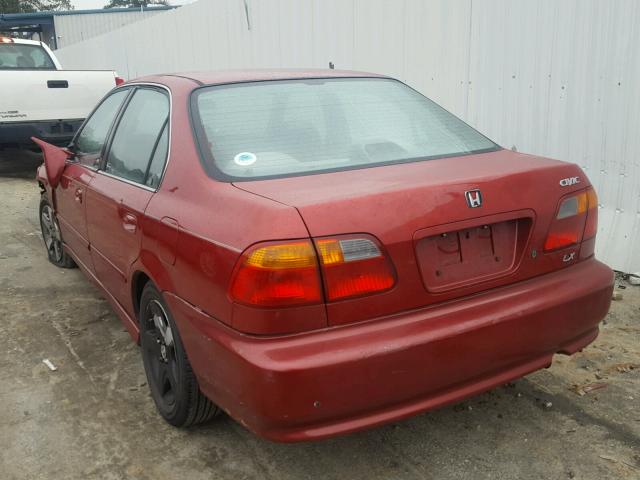 1HGEJ667XXL054829 - 1999 HONDA CIVIC LX MAROON photo 3